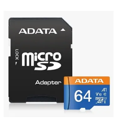 تصویر  کارت حافظه ای دیتا مدل ADATA MICRO SDXC UHS-I V10 R100W25+ADP ظرفیت 64 گیگابایت