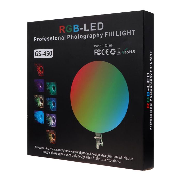 تصویر  رینگ لایت RGB مدل GS-450 (بدون پایه)