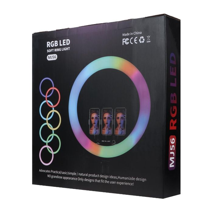 تصویر  رینگ لایت RGB مدل MJ56 (بدون پایه)