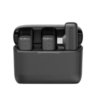 تصویر  میکروفن یقه‌ای گرین لاین تایپ سی مدل GN2WMICTYCBK (دو میکروفون)