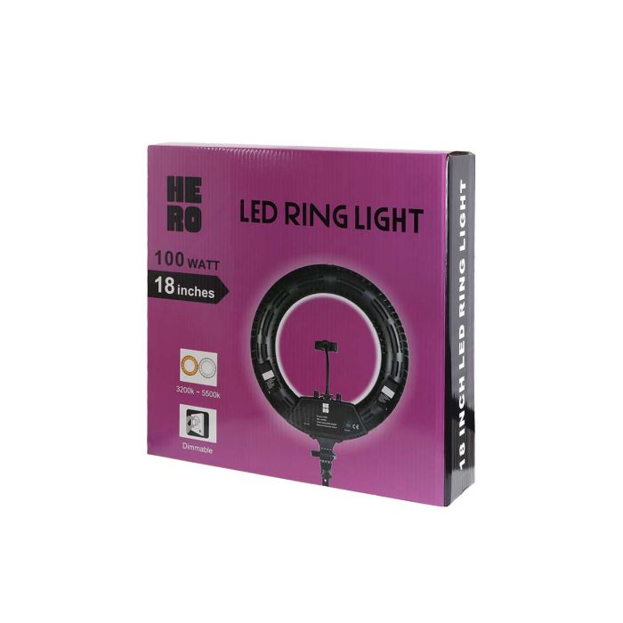 تصویر  رینگ لایت 18 اینچ هیرو مدل FE-480