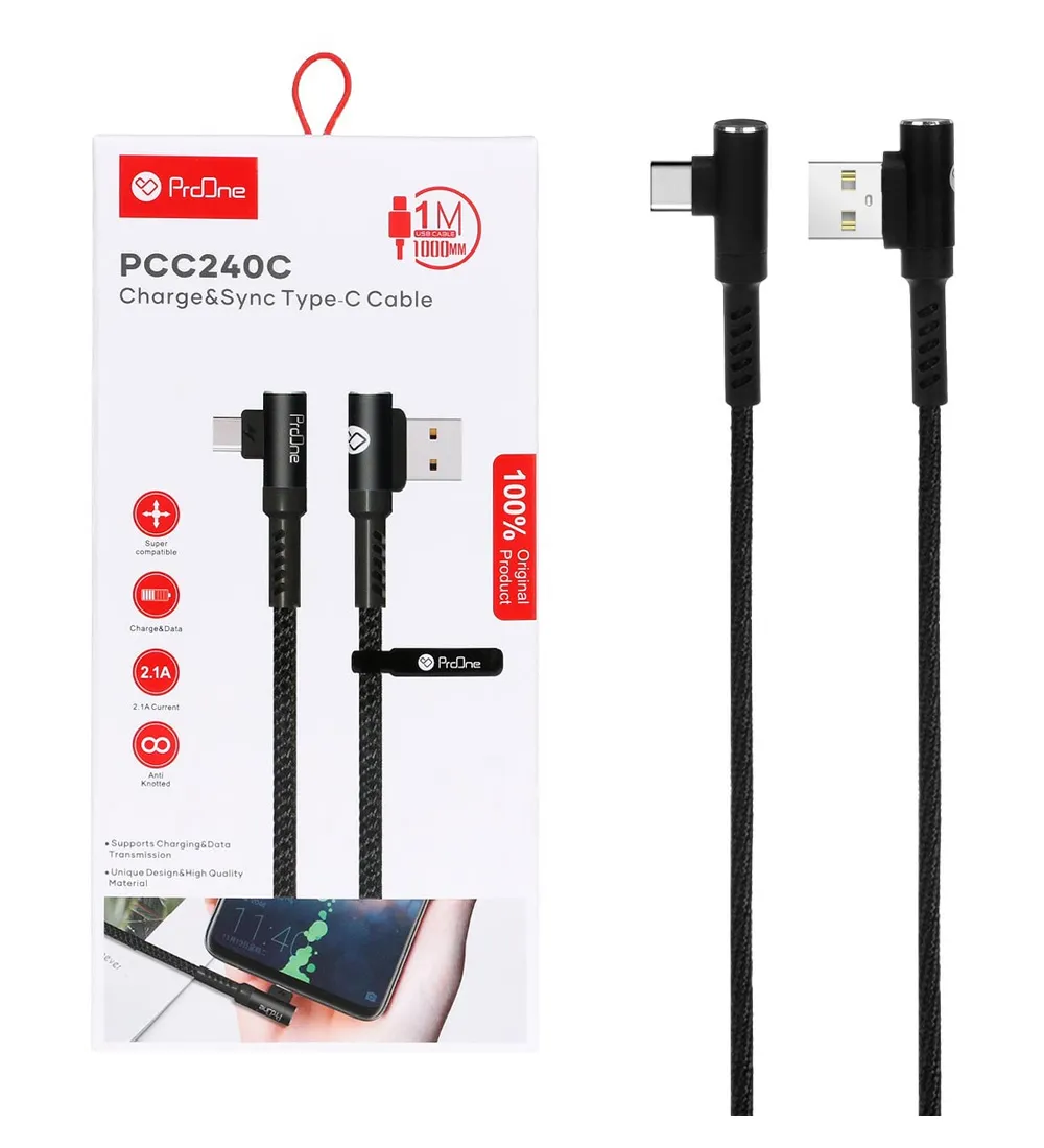 تصویر  کابل شارژ پرووان Type-C مدل PCC240C