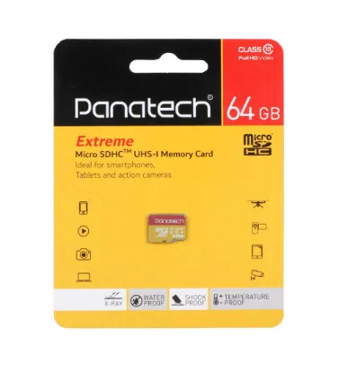 تصویر  کارت حافظه 64GB microSDHC پاناتک مدل Extreme