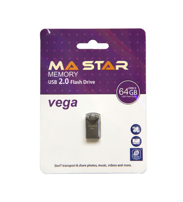 تصویر  فلش مموری ام ای استار مدل  VEGA USB2 64GB