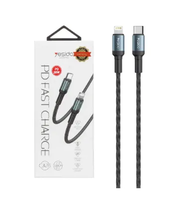 تصویر  کابل شارژ 1.2 متری یسیدو Type-C to Lightning مدل CA76
