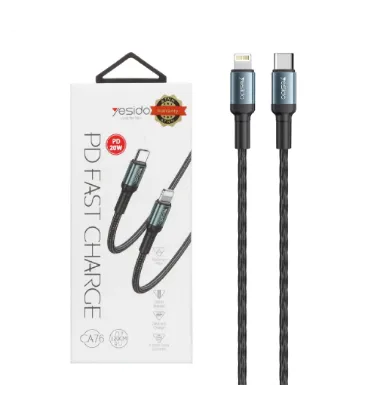 تصویر  کابل شارژ 1.2 متری یسیدو Type-C to Lightning مدل CA76