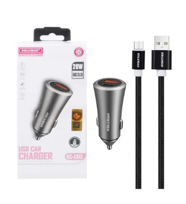 تصویر  شارژر فندکی کلومن مدل KC-C03 توان 20 وات