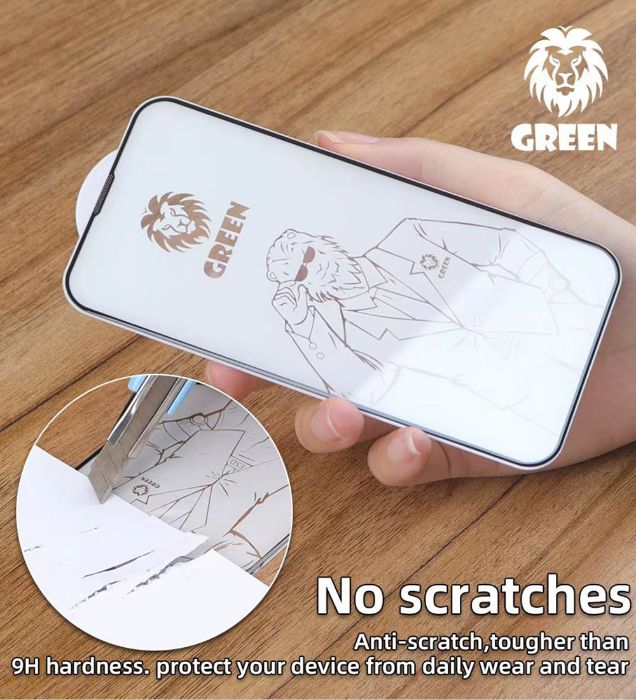 تصویر  گلس گوشی سامسونگ گلکسی A25 گرین مدل تمام صفحه