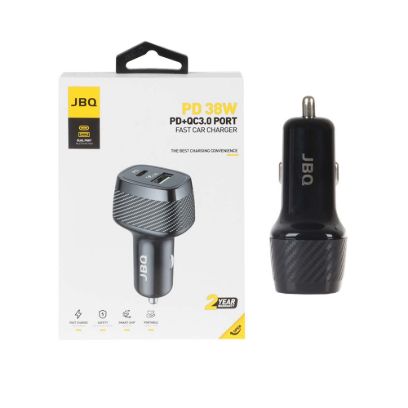 شارژر فندکی جی بی کیو مدل CC-7382 توان 38 وات