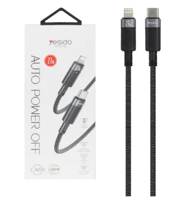 تصویر  کابل شارژ فست 1.2 متری یسیدو تایپ سی به لایتنینگ مدل CA159
