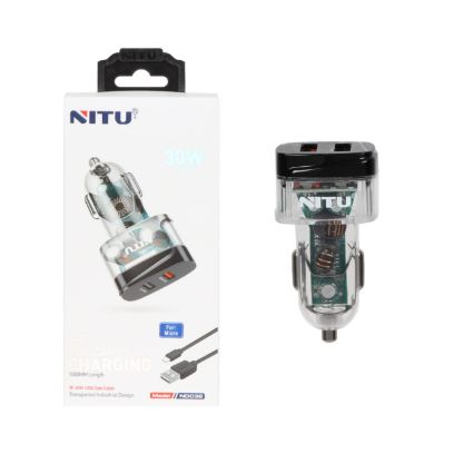 شارژر فندکی نیتو مدل NDC32 توان 30 وات به همراه کابل MicroUSB