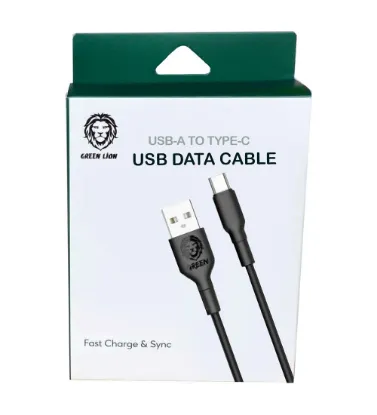 تصویر  کابل شارژ فست تایپ سی گرین لاین مدل GNTPTGHATCBK