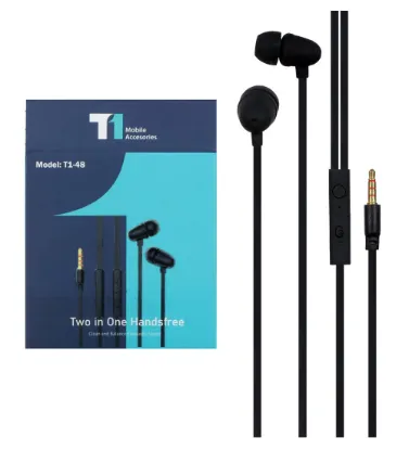 تصویر  هندزفری با سیم تی وان مدل 48