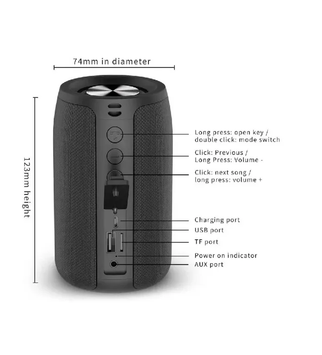 تصویر  اسپیکر بلوتوثی قابل حمل زیلوت مدل S61