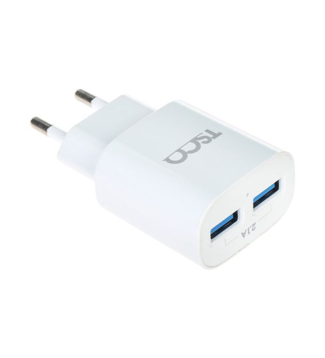 تصویر  شارژر دیواری تسکو مدل TTC 62 با کابل شارژ تایپ سی (دو پورت)