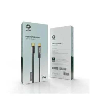 تصویر  کابل شارژ PD و فست تایپ سی به تایپ سی گرین لاین مدل GNTPTGH60CTC