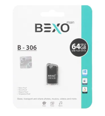 تصویر  فلش مموری 64 گیگابایت بکسو مدل B-306 USB2.0