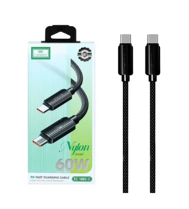 تصویر  کابل شارژ فست ارلدام تایپ سی به تایپ سی مدل EC-188C-C