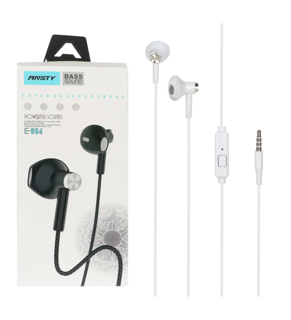 تصویر  هندزفری سیمی انتسی مدل E-004