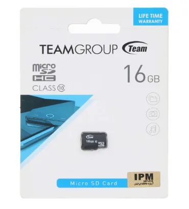 تصویر کارت حافظه microSDHC تیم گروپ Class 10 ظرفیت 16 گیگابایت