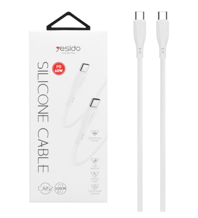 تصویر  کابل شارژ PD و فست یسیدو تایپ سی به تایپ سی مدل CA152