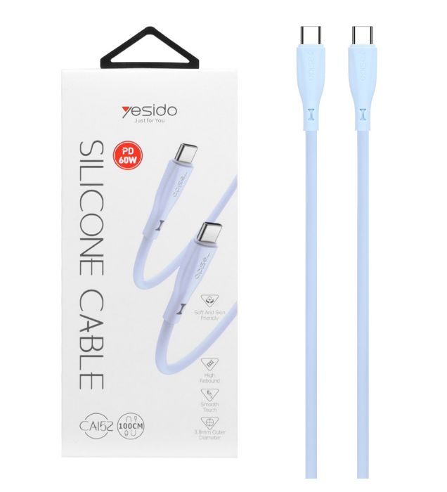 تصویر  کابل شارژ PD و فست یسیدو تایپ سی به تایپ سی مدل CA152