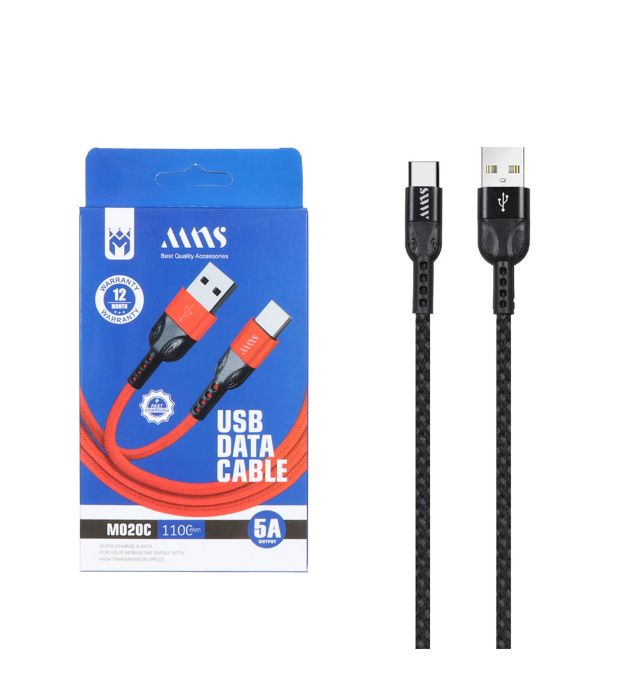 تصویر  کابل شارژ فست تایپ سی ام ان اس مدل M020C طول 1.1 متر