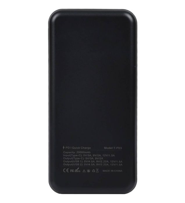 تصویر  پاوربانک ترانیو مدل T-P03 22.5W ظرفیت 20000 میلی آمپر ساعت