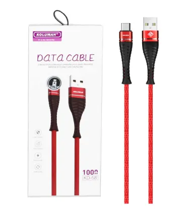 تصویر  کابل شارژ فست تایپ سی کلومن مدل KD-58