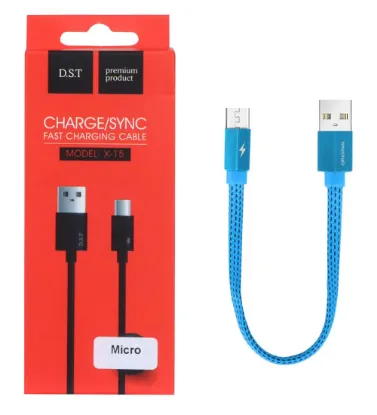 تصویر  کابل شارژ پاوربانک اندروید مدل X-15 طول 20 سانتی متر