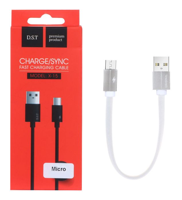 تصویر  کابل شارژ پاوربانک اندروید مدل X-15 طول 20 سانتی متر