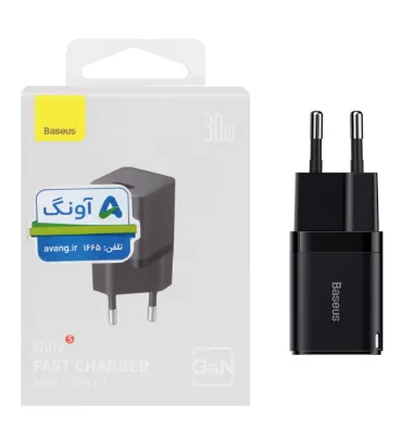 تصویر شارژر دیواری باسئوس 30 وات مدل CCGN070401