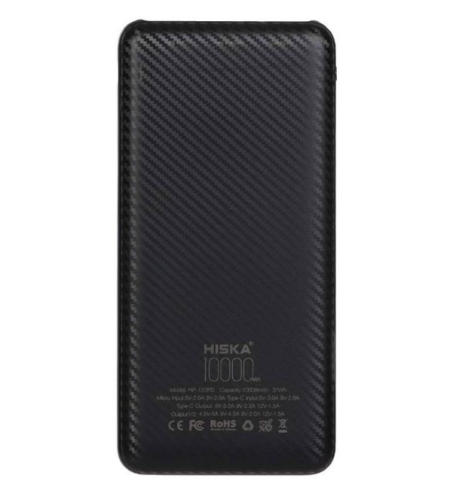 تصویر  پاوربانک هیسکا مدل HP-122PD 22.5W ظرفیت 10000 میلی آمپر ساعت