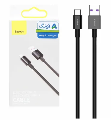 تصویر کابل شارژ فست بیسوس تایپ سی مدل CATYS-01