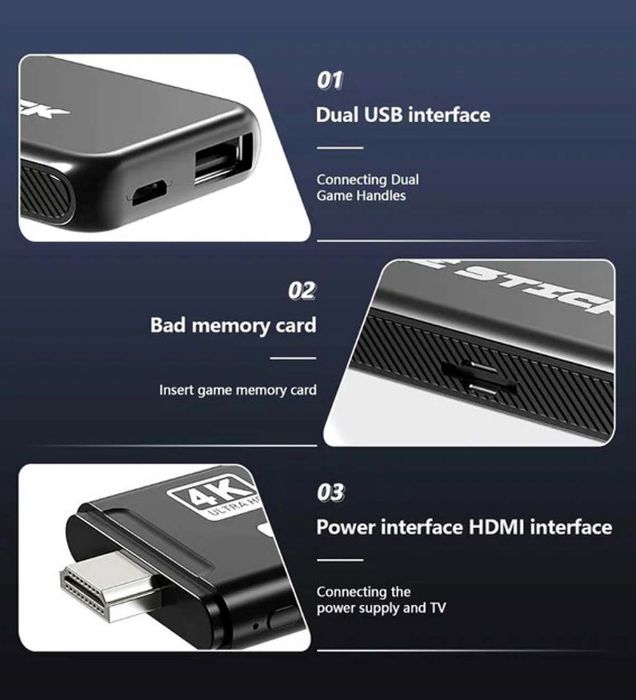 تصویر  کنسول بازی مدل Game Stick 4K Ultra HD سفید