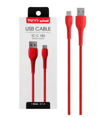تصویر  کابل شارژ تسکو تایپ سی مدل TCC 183