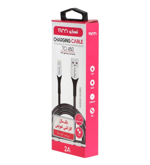 تصویر  کابل شارژ تسکو آیفون مدل TCI 450
