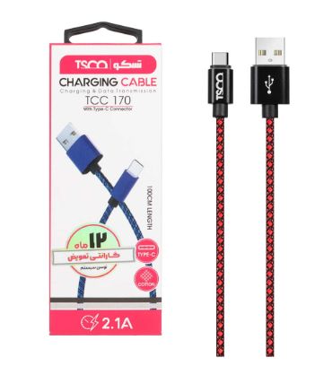 کابل شارژ فست تایپ سی تسکو مدل TCC 170