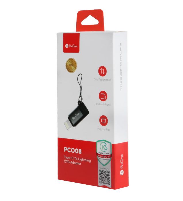 تصویر  تبدیل Type-C به Lightning پرووان مدل PC008 تصویر  تبدیل Type-C به Lightning پرووان مدل PC008
