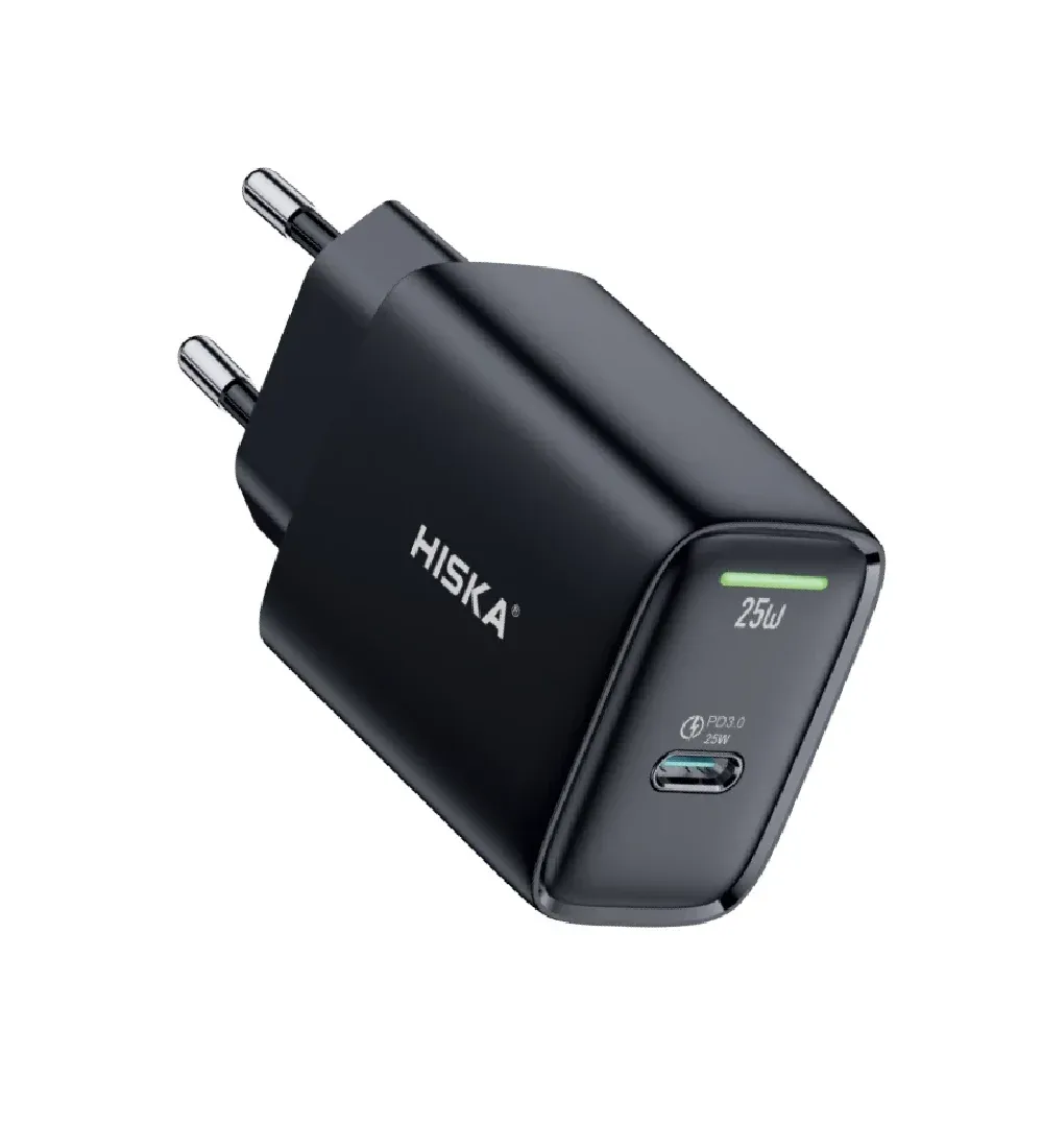 تصویر  شارژر دیواری 25 وات هیسکا مدل h106 gan