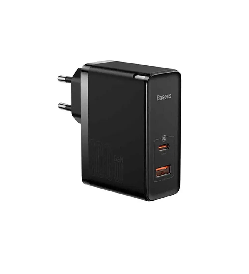 تصویر  شارژر دیواری 100وات باسئوس مدل GaN5 Pro Fast Charger C+U CCGP090