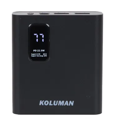 تصویر پاوربانک کلومن فست شارژ 22.5W مدل KP-025 ظرفیت 10000 میلی آمپر ساعت