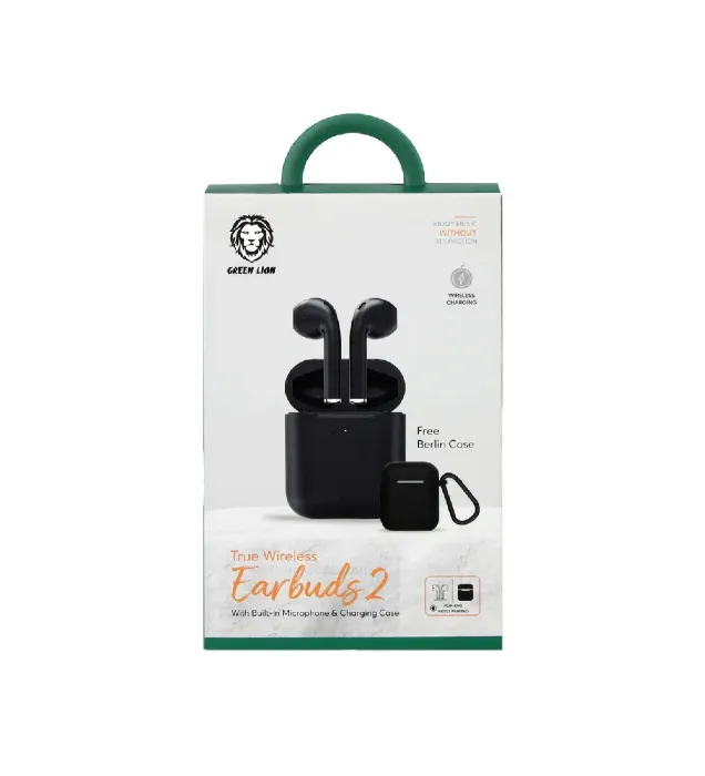 تصویر  ایرفون بی سیم گرین لاین مدل Ear buds 2 GNTWIRBUDBK به همراه کاور کیس تصویر  ایرفون بی سیم گرین لاین مدل Ear buds 2 GNTWIRBUDBK به همراه کاور کیس