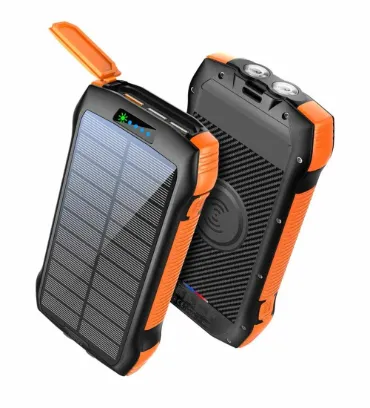 تصویر پاوربانک خورشیدی پرومیت فست شارژ 20W مدل SolarTank-20PDQi ظرفیت 20000 میلی آمپر ساعت