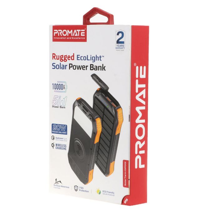 تصویر  پاوربانک خورشیدی پرومیت فست شارژ 20W مدل SolarTank-10PDQi ظرفیت 10000 میلی آمپر ساعت تصویر  پاوربانک خورشیدی پرومیت فست شارژ 20W مدل SolarTank-10PDQi ظرفیت 10000 میلی آمپر ساعت