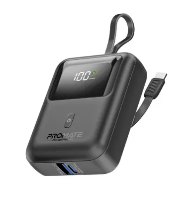 تصویر پاوربانک پرومیت فست شارژ 35W مدل PowerPod-10 ظرفیت 10000 میلی آمپر ساعت