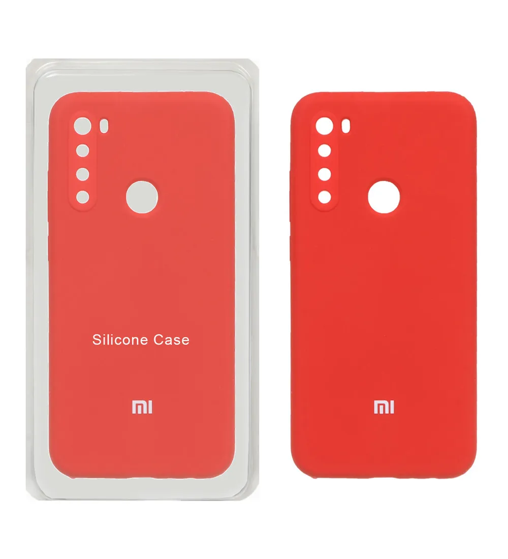 تصویر  قاب سیلیکونی پاک کنی محافظ لنزدار اورجینال برای گوشی شیائومی Redmi Note 8 - قرمز