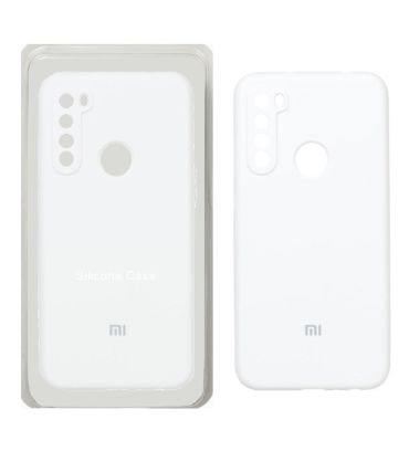قاب سیلیکونی پاک کنی محافظ لنزدار اورجینال برای گوشی شیائومی Redmi Note 8 - سفید