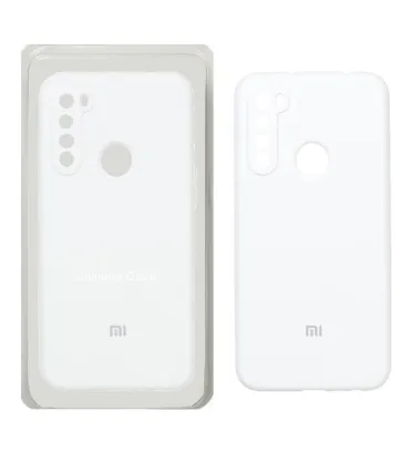تصویر  قاب سیلیکونی پاک کنی محافظ لنزدار اورجینال برای گوشی شیائومی Redmi Note 8 - سفید