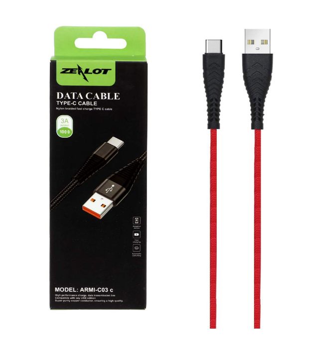 تصویر  کابل شارژ فست تایپ سی زیلوت مدل ARMI-C03C
